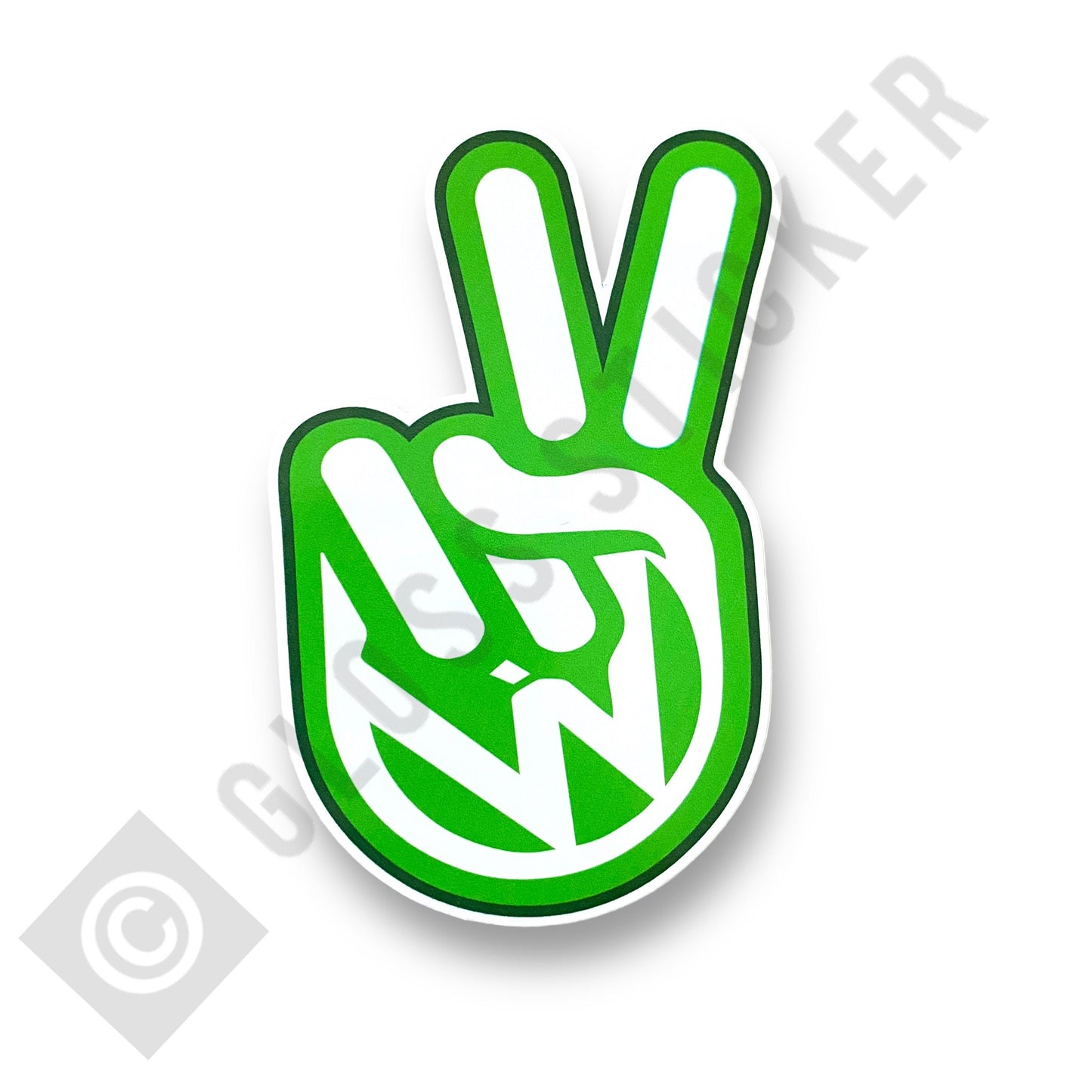 VW Peace Logo Stickers 8 Colour Options - 3 Size Options Volkswagen Camper T25 T4 T5 T6 Van Bus Car Decal