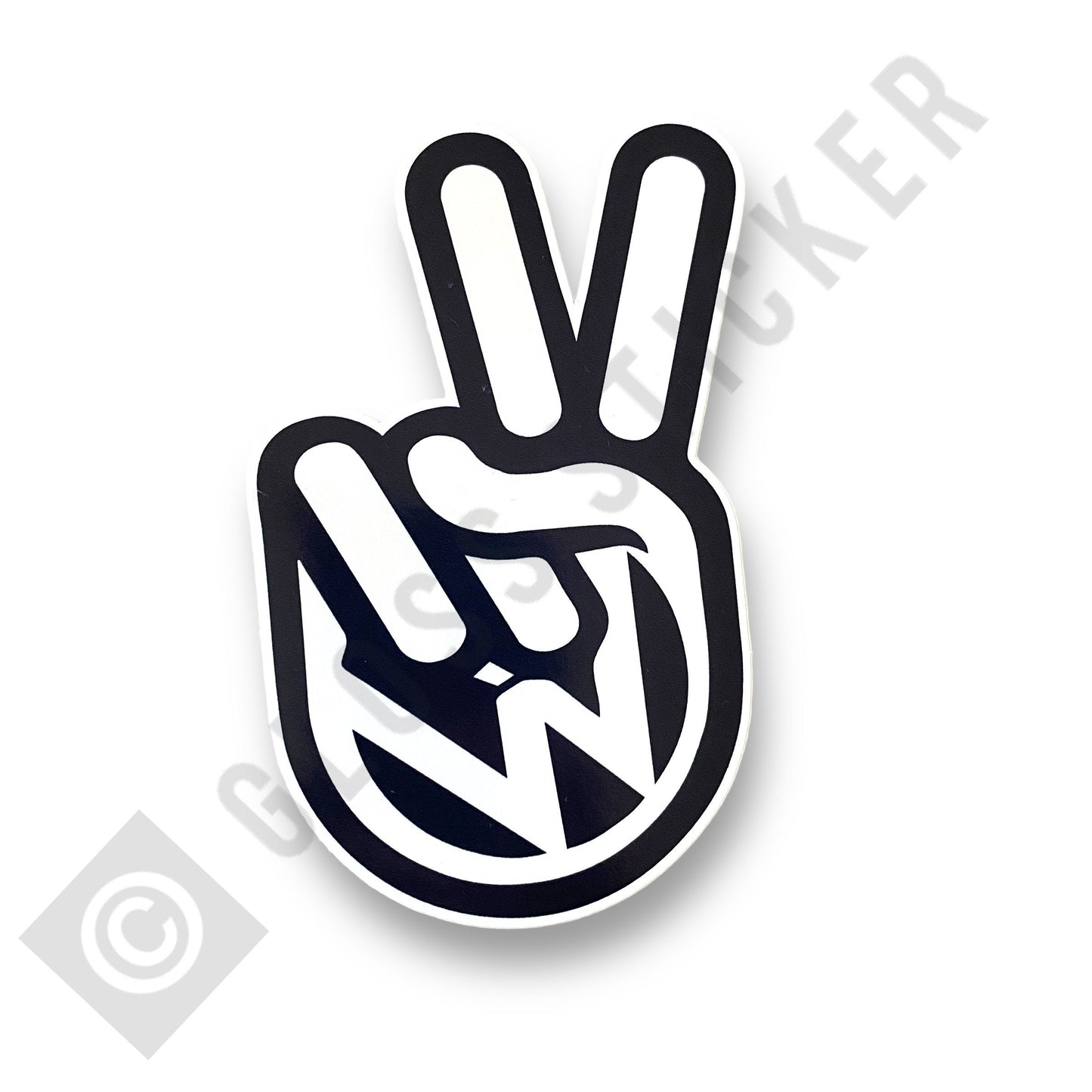 VW Peace Logo Stickers 8 Colour Options - 3 Size Options Volkswagen Camper T25 T4 T5 T6 Van Bus Car Decal