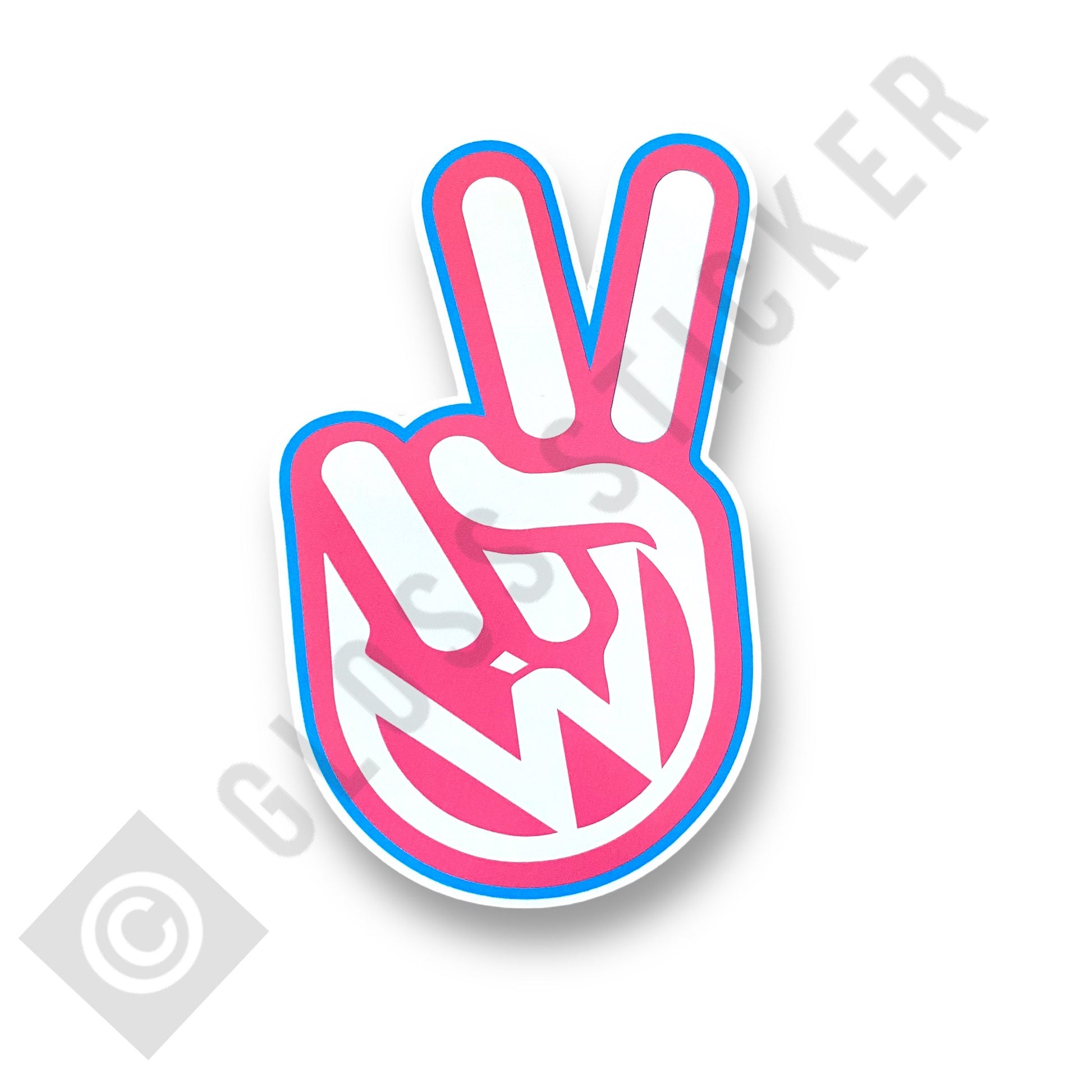 VW Peace Logo Stickers 8 Colour Options - 3 Size Options Volkswagen Camper T25 T4 T5 T6 Van Bus Car Decal
