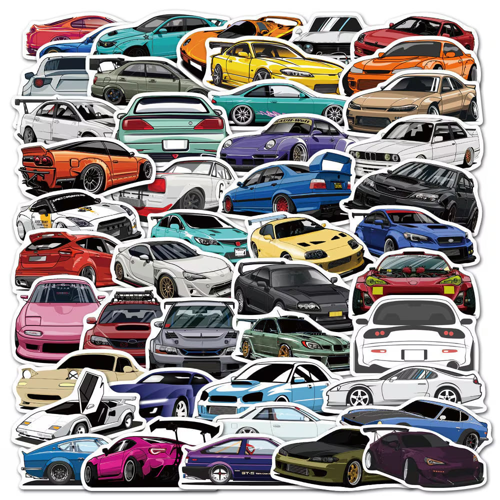 100 Stickers JDM Car Stickers Collection