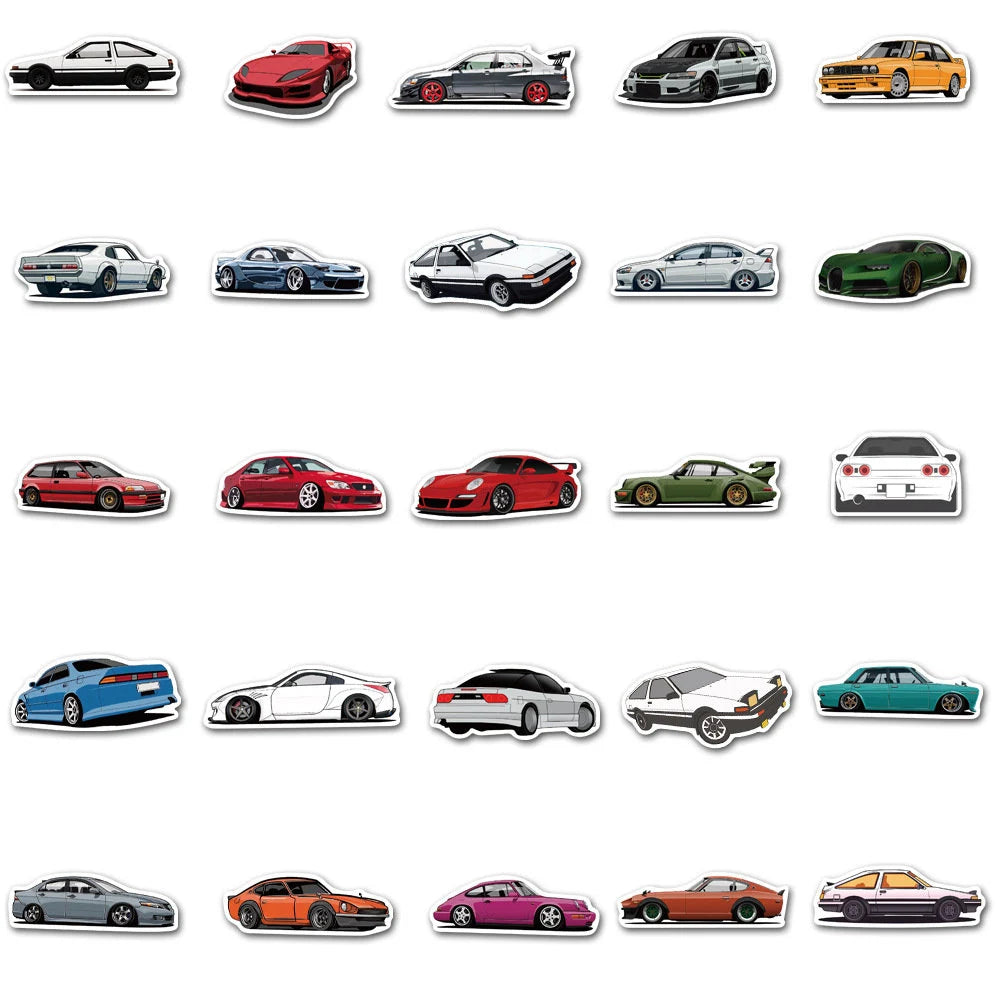 100 Stickers JDM Car Stickers Collection