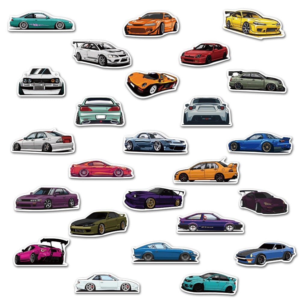 100 Stickers JDM Car Stickers Collection