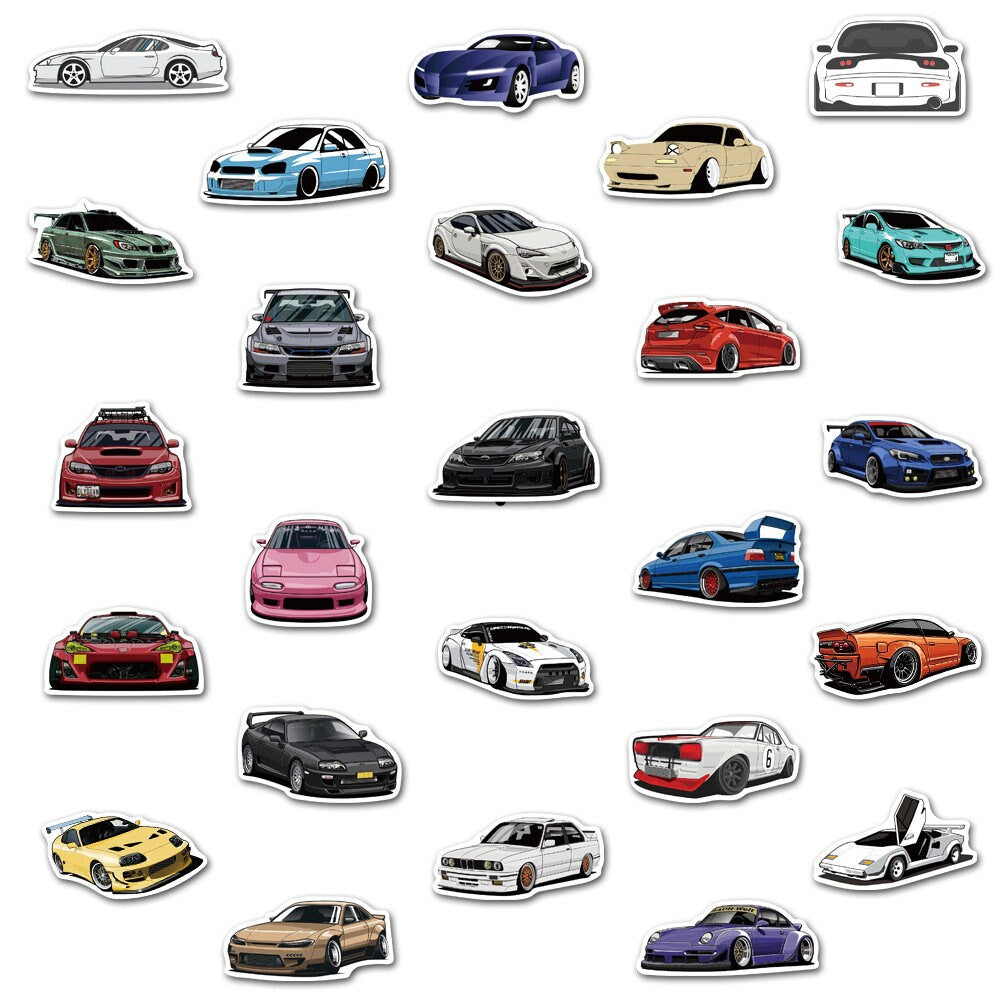 100 Stickers JDM Car Stickers Collection